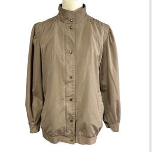 Vintage London Fog 2pc‎ jacket khaki removable zip liner women’s size 5/6 (1716)